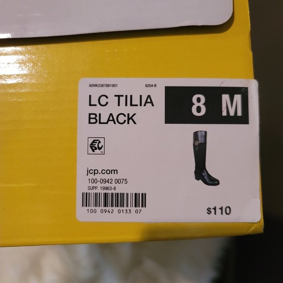 New Liz Caliborne Memory Foam Black Riding Boots - Sz 8 - Picture 8 of 10